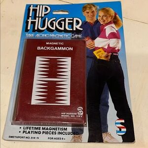 NEW Hip Hugger Magnetic Backgammon Game 1987